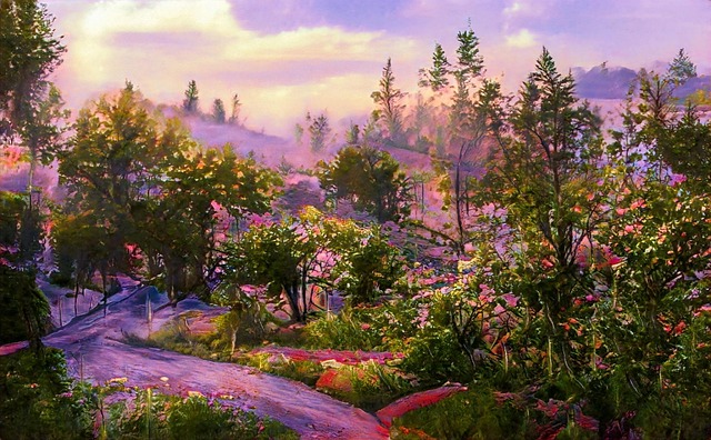 Abstract digital landscape